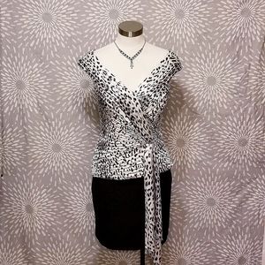 Tadashi Leopard Print Top Size 6